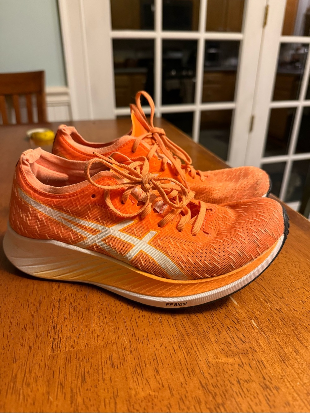 Asics Magic Speed Vibrant Orange Mesh Running Sneakers - Very Lightweight!